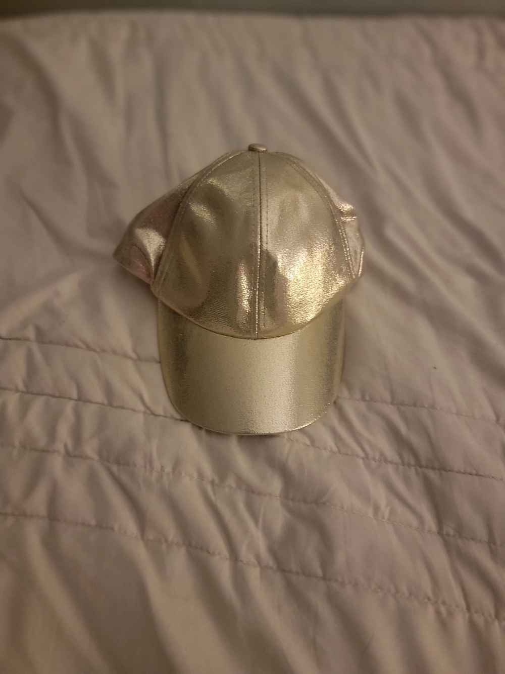 SHEIN Metallic Silver Women's Baseball Cap